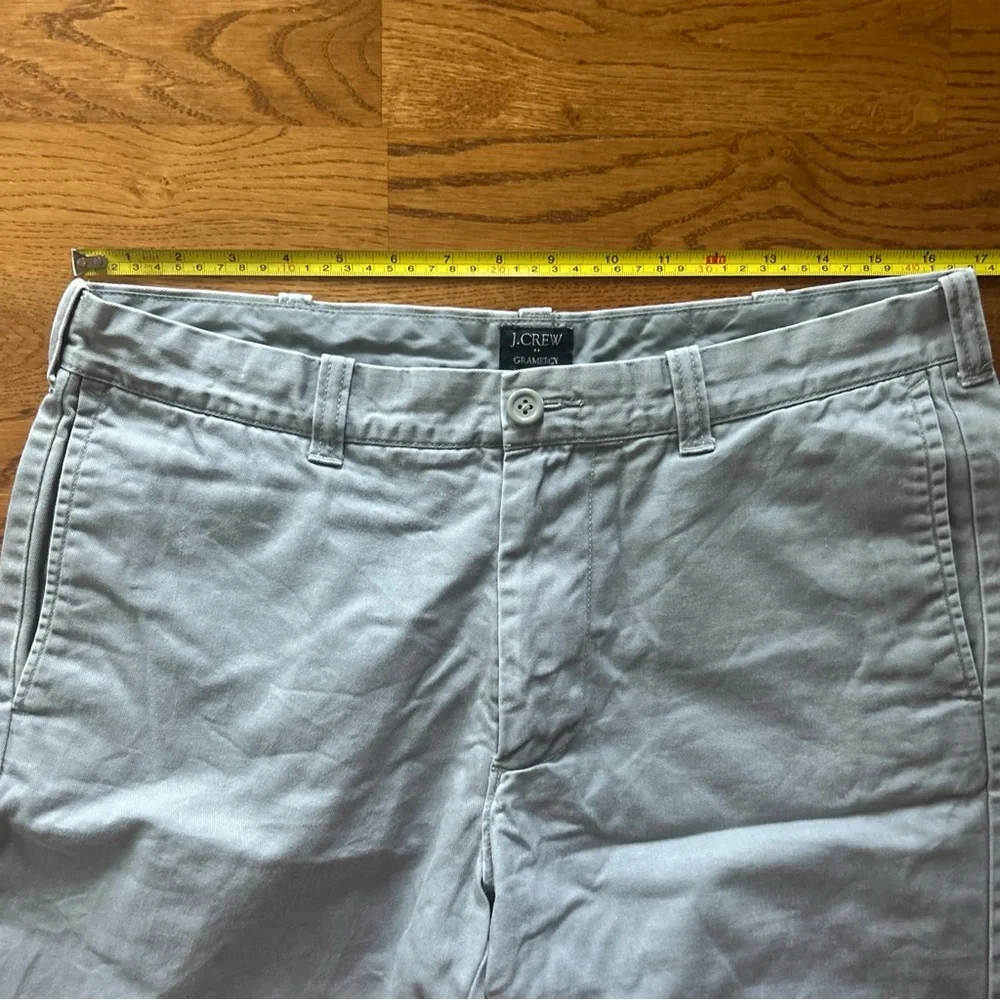 J.Crew Gramercy Shorts 33 Chino Pockets Gray Stone Poplin Cotton Twill 9